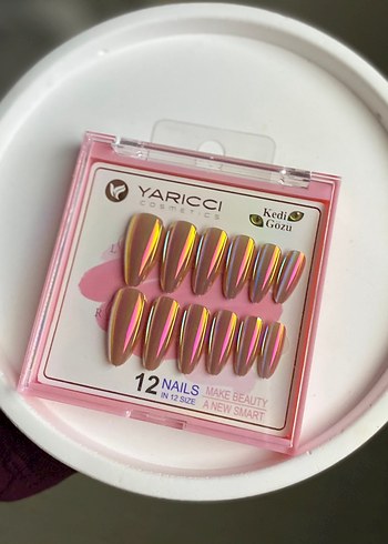 Kedi gözü Takma Tırnak Seti 12'li - Görsel 2