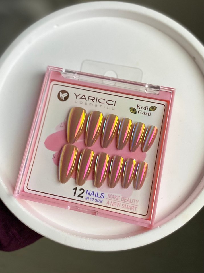 Kedi gözü Takma Tırnak Seti 12'li - Görsel 2