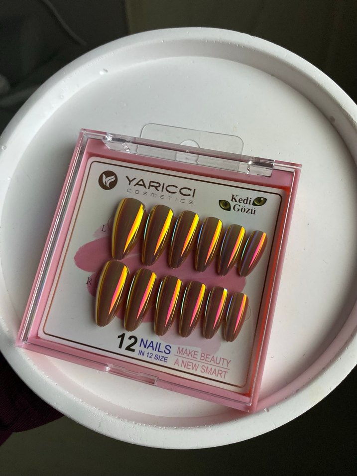 Kedi gözü Takma Tırnak Seti 12'li - Görsel 3