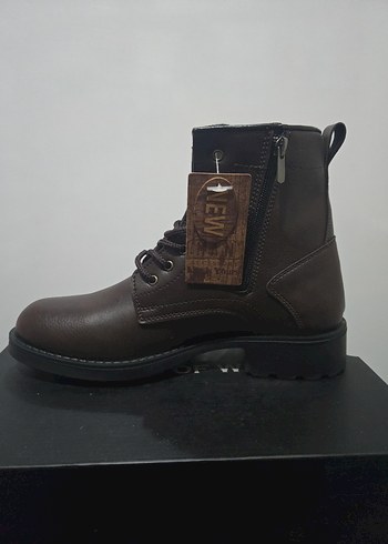 Acı Kahverengi orijinal suni Deri Erkek Bot - Görsel 2