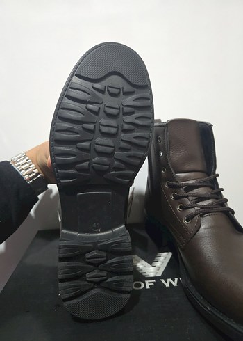 Acı Kahverengi orijinal suni Deri Erkek Bot - Görsel 5