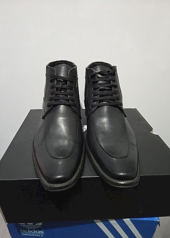 Erkek ORJİNAL DERİ Siyah Deri Ofis Botu - Görsel 3