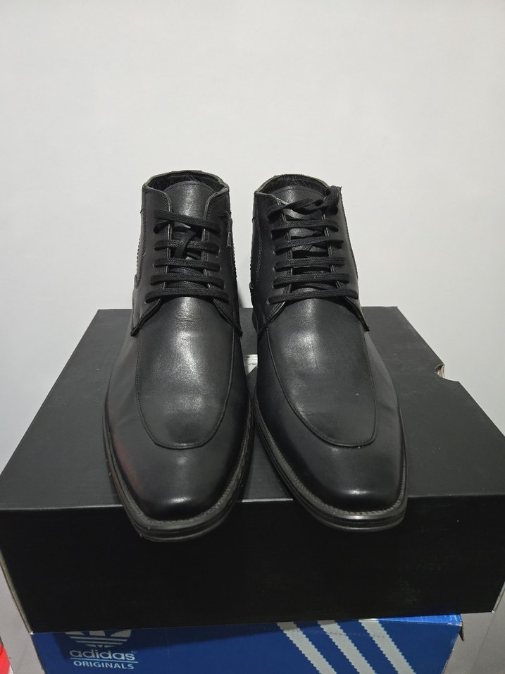 Erkek ORJİNAL DERİ Siyah Deri Ofis Botu - Görsel 3