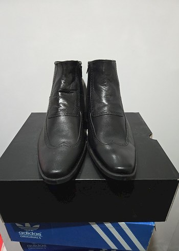 Erkek Siyah ORJINAL Deri Bot - Görsel 3