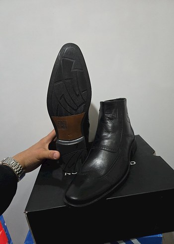 Erkek Siyah ORJINAL Deri Bot - Görsel 5