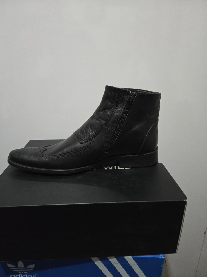 Erkek Siyah ORJINAL Deri Bot - Görsel 2