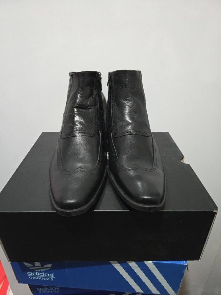 Erkek Siyah ORJINAL Deri Bot - Görsel 3