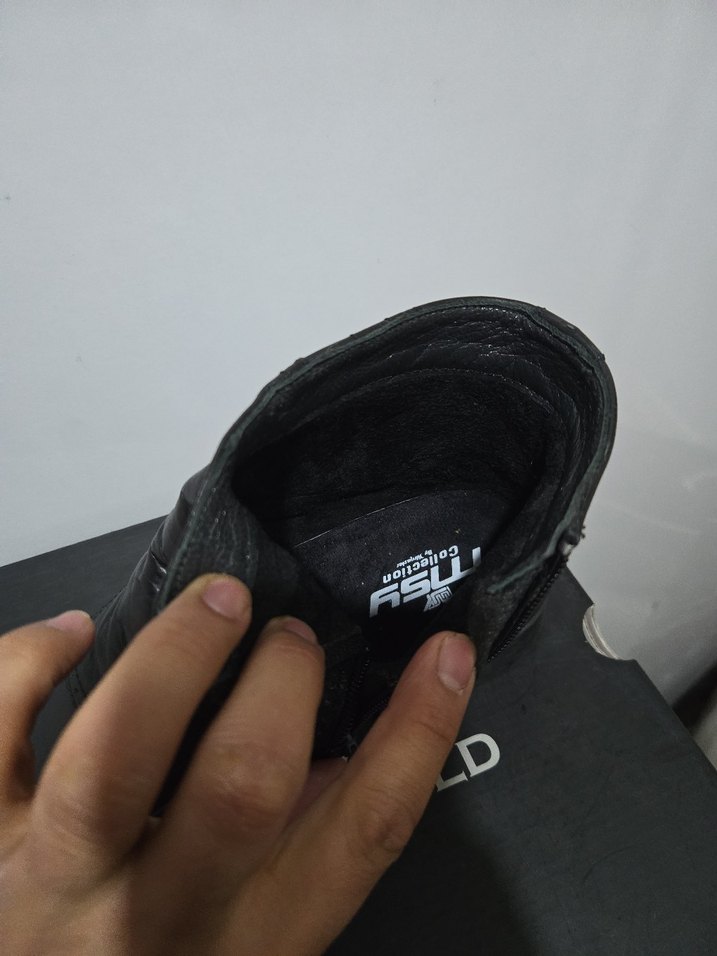 Erkek Siyah ORJINAL Deri Bot - Görsel 4