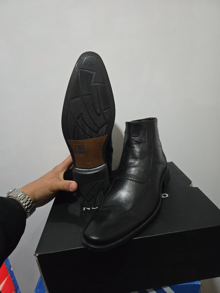 Erkek Siyah ORJINAL Deri Bot - Görsel 5