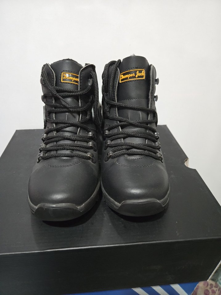 Siyah Erkek Biker Bot - Damperjack - Görsel 3