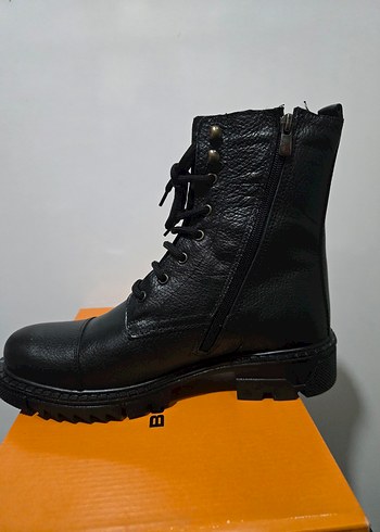 Siyah Deri Erkek Bot - Görsel 3