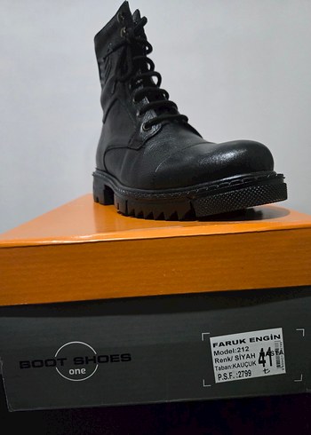 Siyah Deri Erkek Bot - Görsel 2