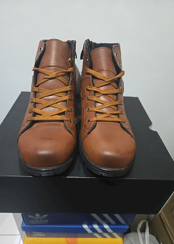 Kahverengi Tokalı Erkek Deri Bot - Görsel 3