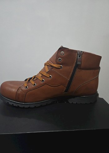 Kahverengi Tokalı Erkek Deri Bot - Görsel 2