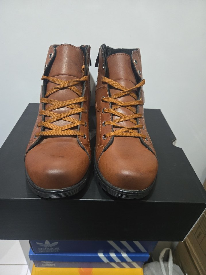 Kahverengi Tokalı Erkek Deri Bot - Görsel 3