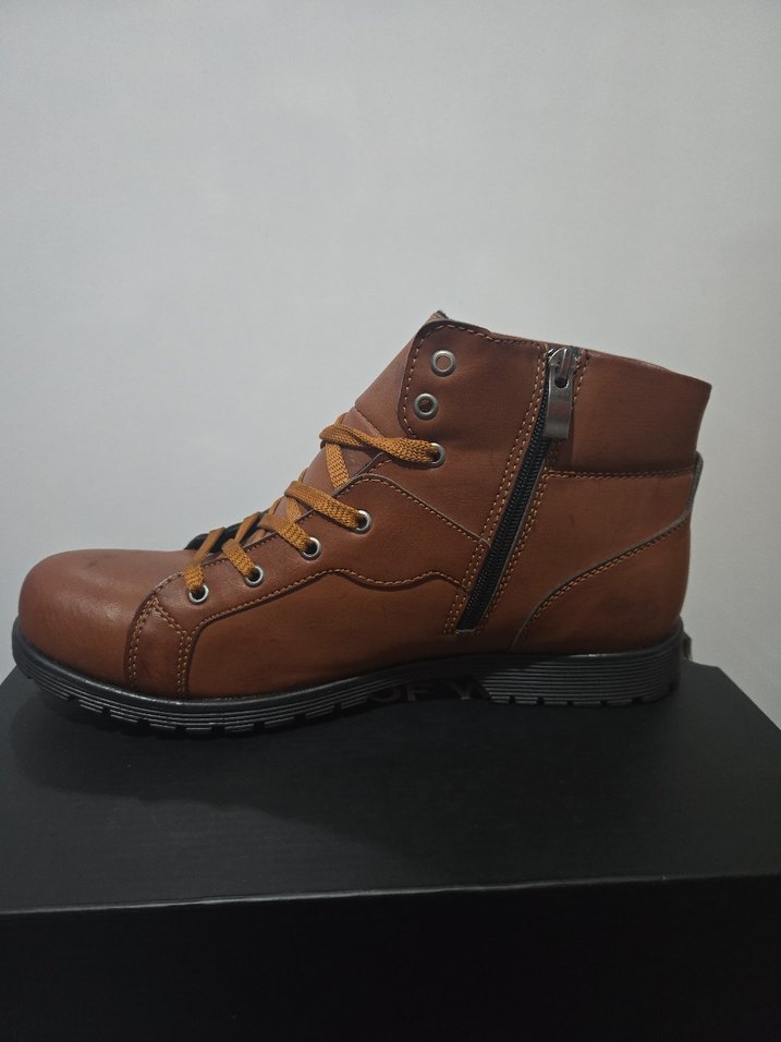 Kahverengi Tokalı Erkek Deri Bot - Görsel 2