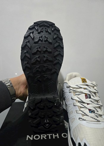 Salomon Beyaz Gri Erkek Spor Ayakkabı - Görsel 4