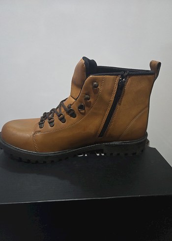 Kahverengi Deri Erkek Bağcıklı Bot - Görsel 2