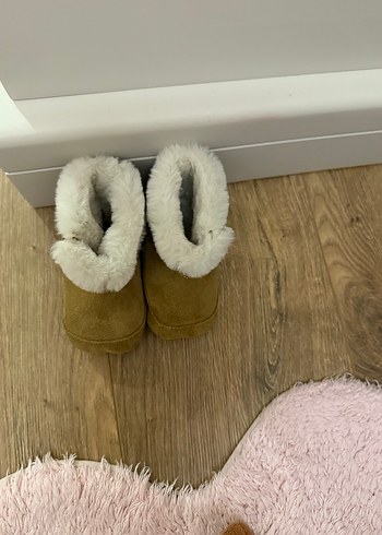 Kız Bebek  Kahverengi Süet Kürklü Bot - Görsel 2