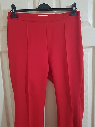 42 Beden kırmızı Renk İspanyol paça pantolon 