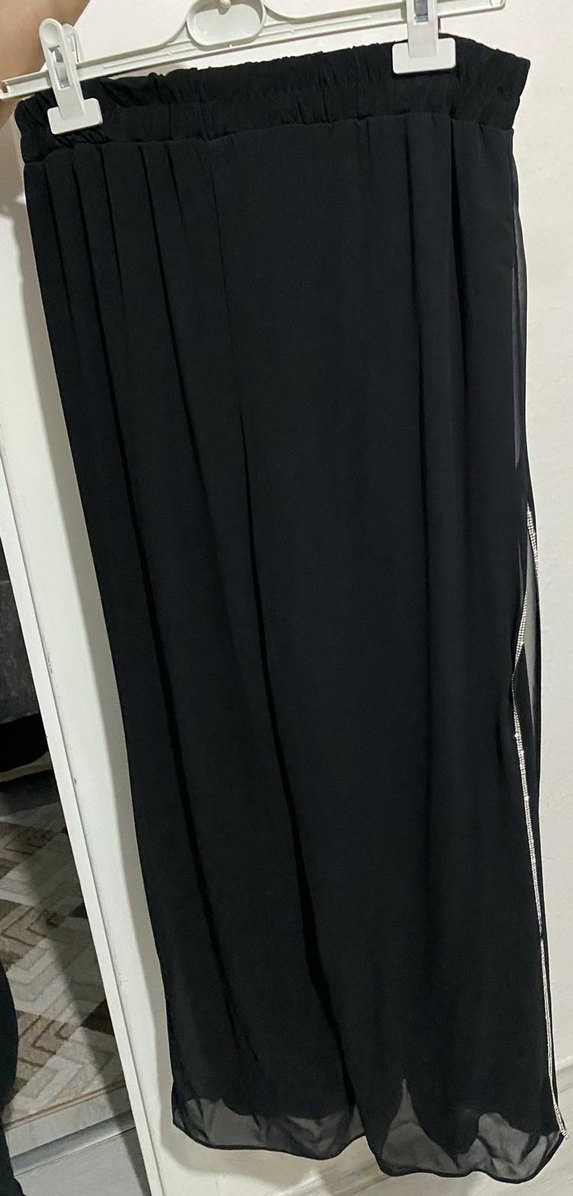 Siyah Uzun Kollu Drapeli Kadın Tunik - Görsel 5