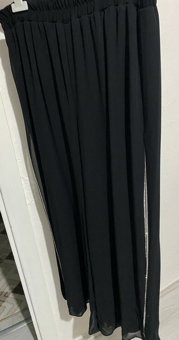 Siyah Uzun Kollu Drapeli Kadın Tunik - Görsel 4