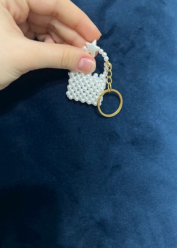 Boncuklu Beyaz Kadın Anahtarlık - Görsel 4