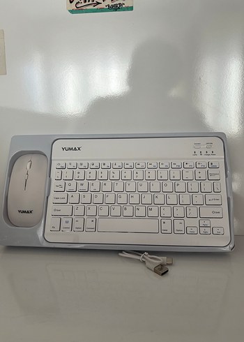 YUMAX Beyaz Kablosuz Klavye ve Mouse Seti - Görsel 6