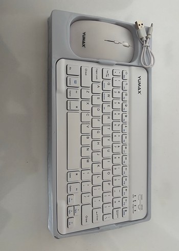 YUMAX Beyaz Kablosuz Klavye ve Mouse Seti - Görsel 4
