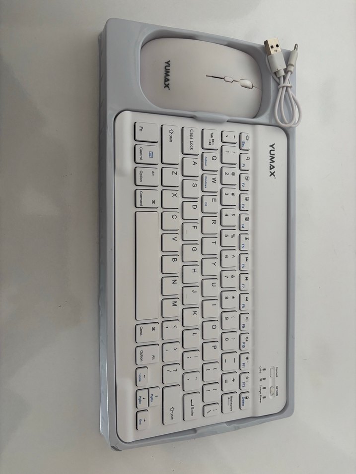 YUMAX Beyaz Kablosuz Klavye ve Mouse Seti - Görsel 4