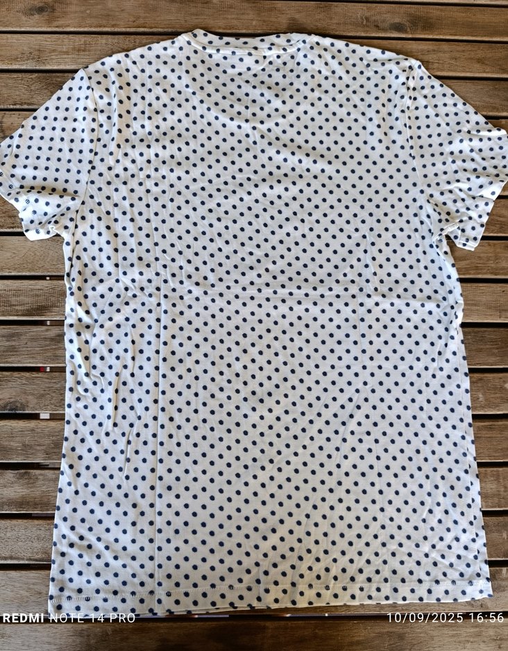 J. Lindeberg Beyaz Puantiyeli Kısa Kollu Tişört - Görsel 3