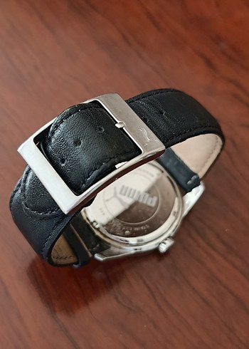 PUMA Siyah Deri Kayışlı Beyaz Erkek Saati - Görsel 2