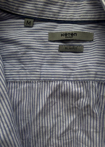 Koton M Beden Mavi Çizgili Erkek Gömlek - Görsel 2