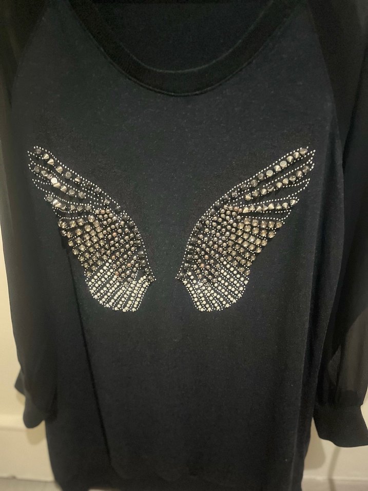 Kadın Siyah Tül Uzun Kollu Bluz - Görsel 3