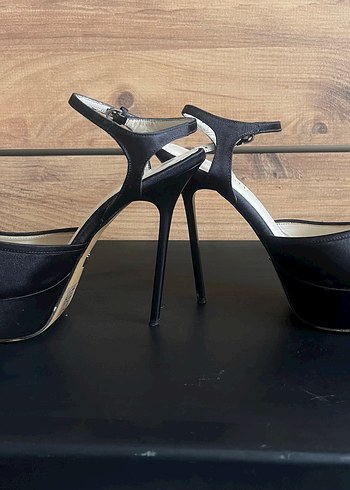 Siyah Tokalı Stiletto Kadın Abiye Ayakkabı - Görsel 3