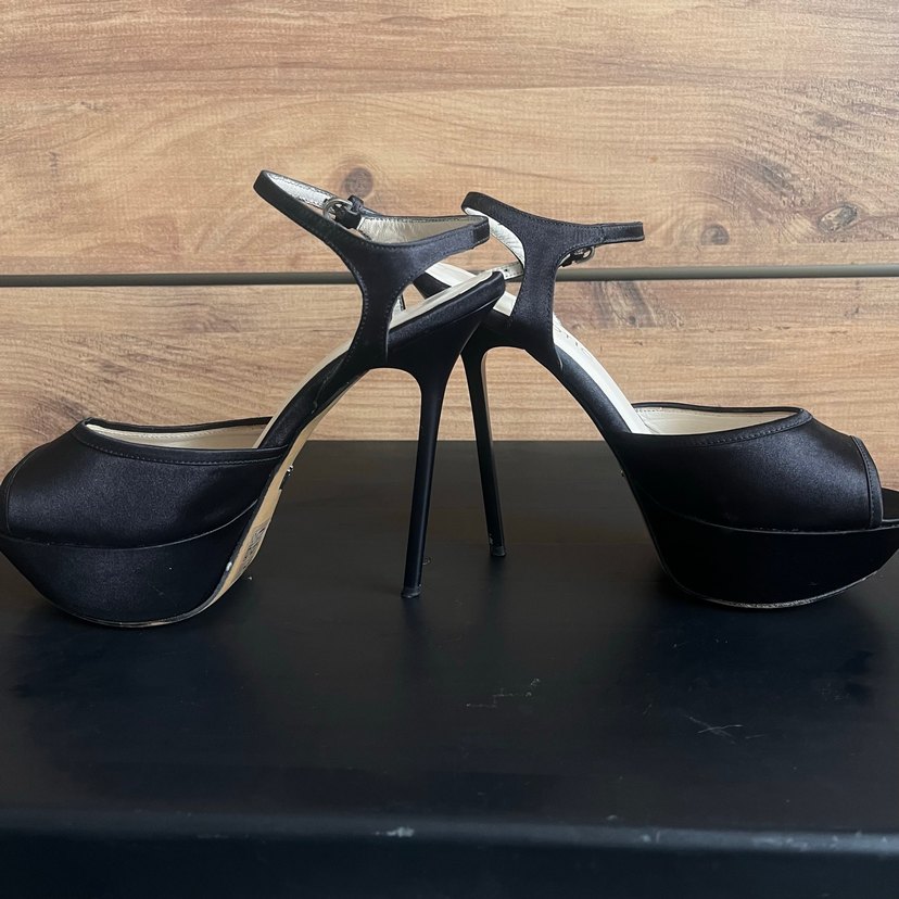 Siyah Tokalı Stiletto Kadın Abiye Ayakkabı - Görsel 3