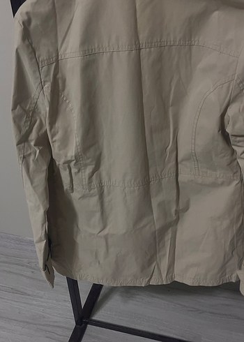 Bej Düğmeli Midi Kadın Trençkot - Görsel 5
