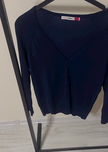 Lacivert Kadın Bisiklet Yaka Uzun Kollu Triko - Görsel 3