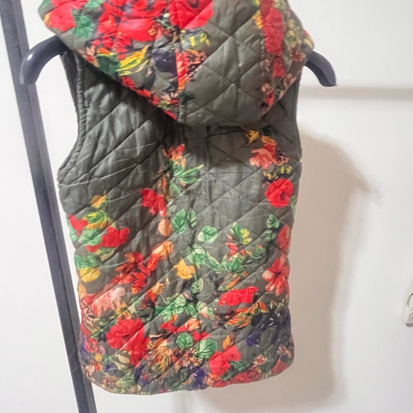 Çiçek Desenli Kolsuz Bohem Mont - Görsel 5