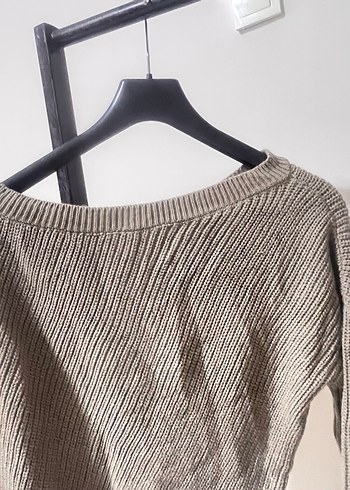 Bej Triko Kadın Günlük Salaş Kazak - Görsel 3