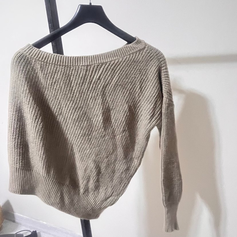 Bej Triko Kadın Günlük Salaş Kazak - Görsel 4