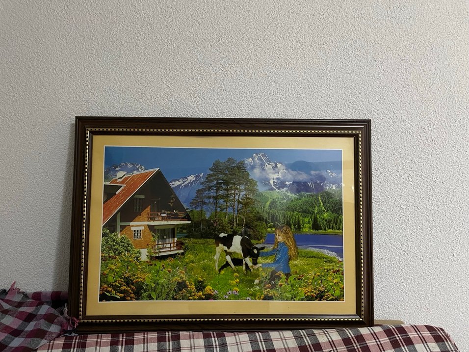 Dağ Manzaralı Çiftlik Tablosu - Görsel 3