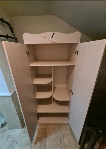 Renkli Zürafa Desenli Çocuk Dolabı - Görsel 4