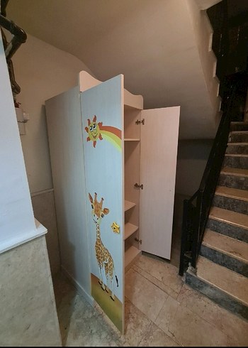 Renkli Zürafa Desenli Çocuk Dolabı - Görsel 2