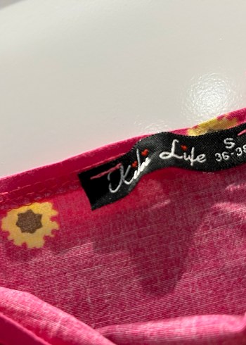 Pembe Bohem Renkli Midi Elbise - Görsel 4