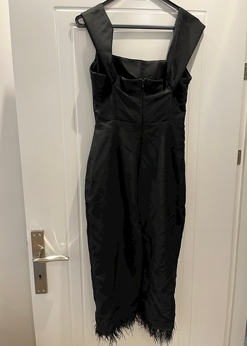 Siyah Drapeli Straplez Uzun Abiye Elbise - Görsel 5