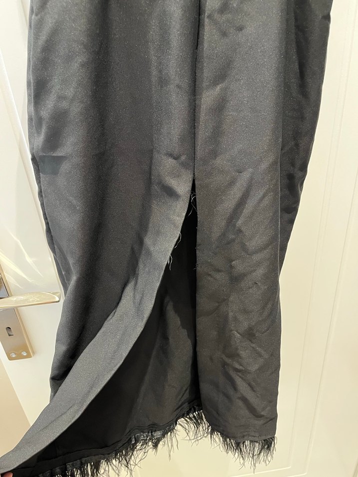 Siyah Drapeli Straplez Uzun Abiye Elbise - Görsel 4