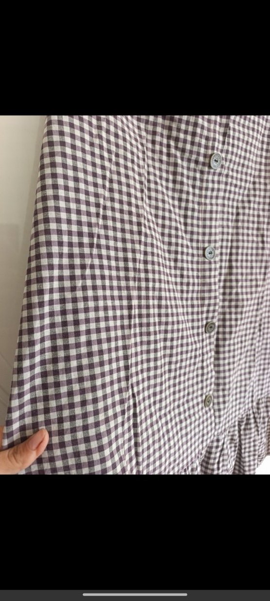 Fırfırlı Ekoseli Midi Kadın Etek - Görsel 3