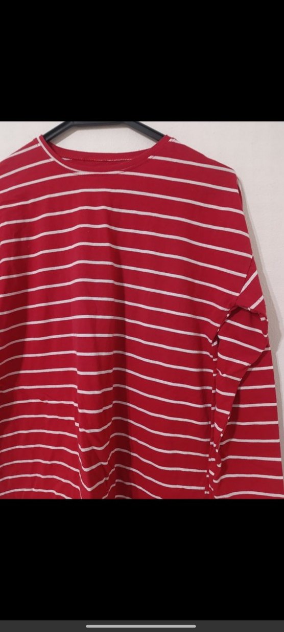 Mor Çizgili Uzun Kollu Tişört - Görsel 3