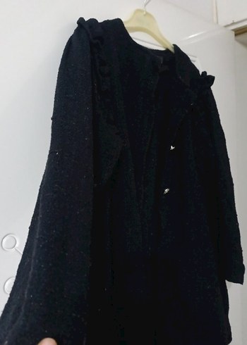 Düğmeli Siyah  Ceket - Görsel 2